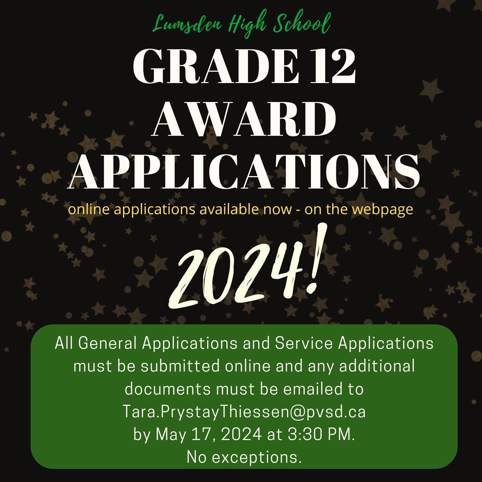 Grad Awards applications open